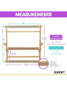 Telar de Tejido Olikraft Pequeño con Soporte Ajustable 2