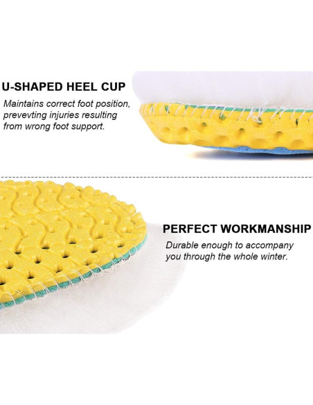 Plantillas de lana Ailaka 2.5 cm para hombres y mujeres Plantillas de lana Ailaka 2.5 cm para hombres y mujeres