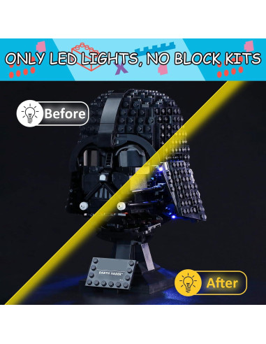 Kit de luces LED para casco Darth Vader Lego 75304