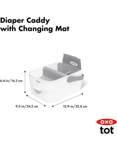 Cesta de Pañales OXO Tot con Cambiador Plegable 50.8x42cm