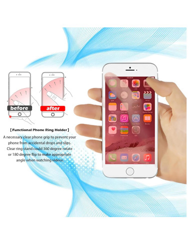 Soporte de Anillo Transparente SKYPIA para Teléfonos - Paquete de 4