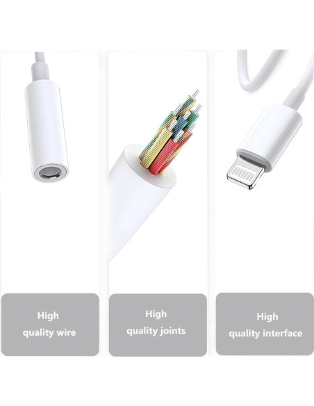 Adaptador de Audio Lightning a 3.5mm Untvie - 2 Paquete Adaptador de Audio Lightning a 3.5mm Untvie - 2 Paquete