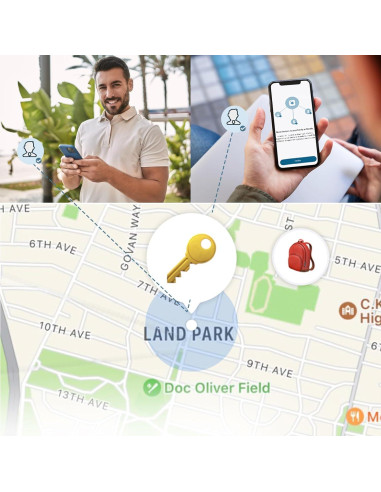 Localizadores ANNNWZZD AirTag Paquete de 4 Bluetooth iOS