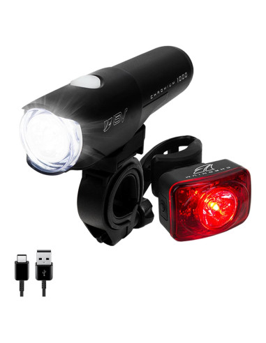 Luces para Bicicleta BV-L-CHROMIUM1000, Faro 1000 Lúmenes