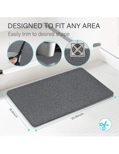 Alfombrillas de baño antideslizantes Feikteey 61x41cm (2 unidades)
