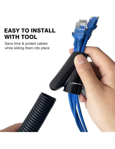 Tubo de Loom de Alambre CrocSee 3.05 m Retardante de Llama Negro