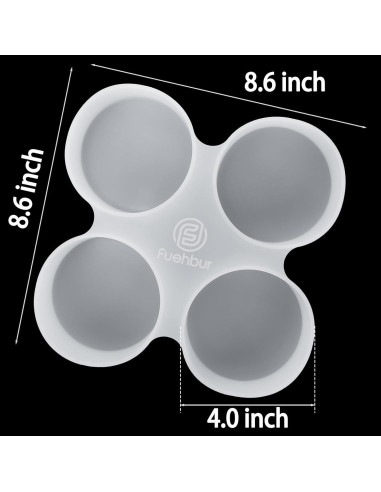 Molde de Silicona para Jabón y Resina Fuehbur 4 Cavidades