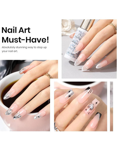 Esmalte en Gel Brillo Plateado Beetles 7ml - Ecológico y Fácil Aplicación