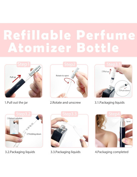 2 Botellas Atomizadoras de Perfume Recargables Kewjug 5ml 2 Botellas Atomizadoras de Perfume Recargables Kewjug 5ml