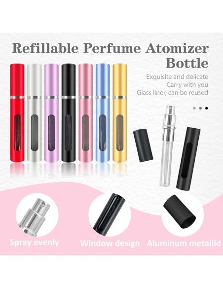 2 Botellas Atomizadoras de Perfume Recargables Kewjug 5ml 2 Botellas Atomizadoras de Perfume Recargables Kewjug 5ml