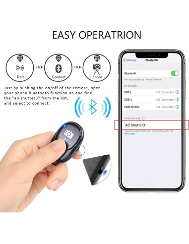 Control Remoto Inalámbrico para Cámara de Teléfono EszkozTA - 2 Paquete