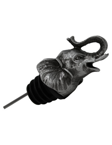 Vertedor de Vino Elefante Hora Feliz - Aerador y Tapón Peltre