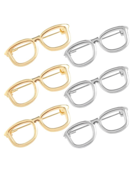 Alfileres en Forma de Gafas LUOZZY - Set de 6 Accesorios Elegantes Alfileres en Forma de Gafas LUOZZY - Set de 6 Accesorios Elegantes