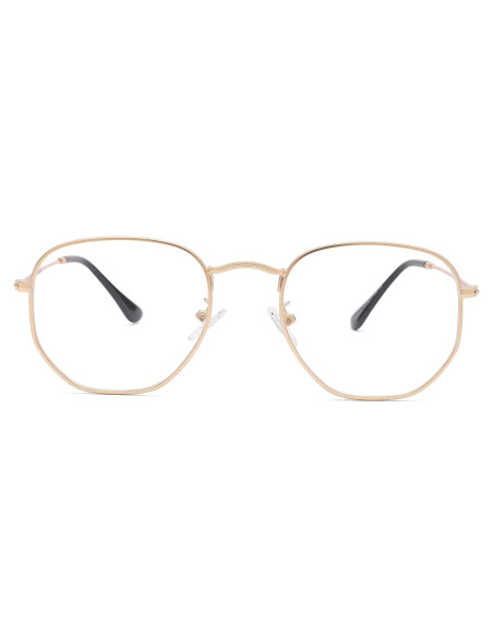 Marco de Gafas Hexagonales Pro Acme Oro 53mm Unisex Marco de Gafas Hexagonales Pro Acme Oro 53mm Unisex