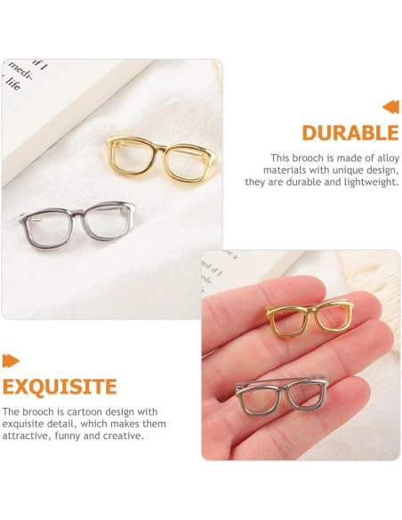 Alfileres en Forma de Gafas LUOZZY - Set de 6 Accesorios Elegantes Alfileres en Forma de Gafas LUOZZY - Set de 6 Accesorios Elegantes