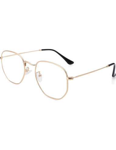 Marco de Gafas Hexagonales Pro Acme Oro 53mm Unisex