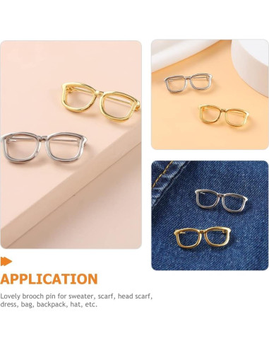 Alfileres en Forma de Gafas LUOZZY - Set de 6 Accesorios Elegantes