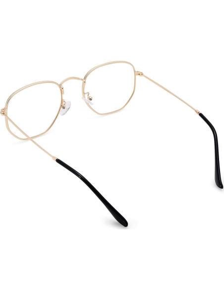 Marco de Gafas Hexagonales Pro Acme Oro 53mm Unisex Marco de Gafas Hexagonales Pro Acme Oro 53mm Unisex