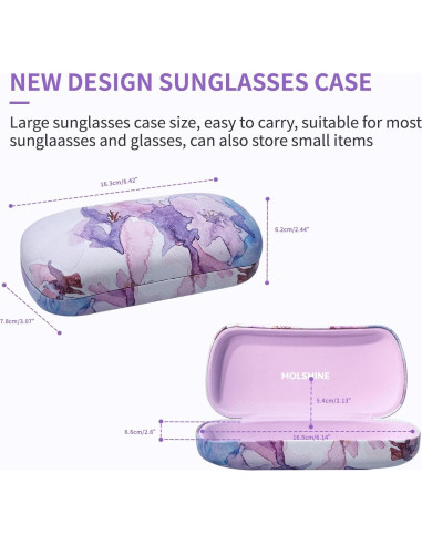 Funda Dura para Gafas de Sol Molshine Grande con Paño