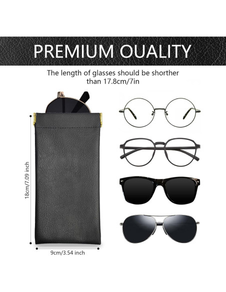 Estuche para Gafas 3 Pack CHALACHING Negro Antirayaduras Estuche para Gafas 3 Pack CHALACHING Negro Antirayaduras