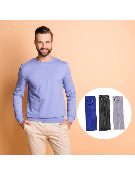 Extensores de Cintura Elásticos J.CARP para Pantalones - 6 Piezas Extensores de Cintura Elásticos J.CARP para Pantalones - 6 Piezas