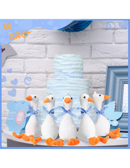 6 Gansos de Peluche RoundFunny 15 cm con Cinta Azul 6 Gansos de Peluche RoundFunny 15 cm con Cinta Azul