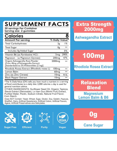 Gomitas de Ashwagandha NEVISS 59 Unidades - Relajación y Energía Gomitas de Ashwagandha NEVISS 59 Unidades - Relajación y Energía