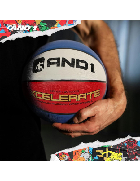 Balón de baloncesto AND1 Xcelerate 74.93 cm con bomba Balón de baloncesto AND1 Xcelerate 74.93 cm con bomba