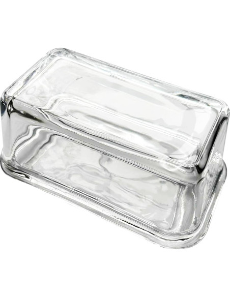Plato de Mantequilla de Vidrio Fox Run con Tapa 17.15 cm Plato de Mantequilla de Vidrio Fox Run con Tapa 17.15 cm