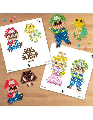 Conjunto de Personajes Aquabeads Super Mario - 700 Perlas