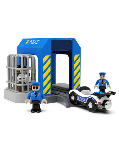 Estación de Policía May & Z para Vías de Tren de Madera