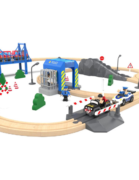 Estación de Policía May & Z para Vías de Tren de Madera Estación de Policía May & Z para Vías de Tren de Madera