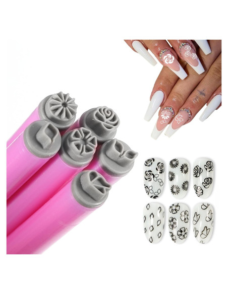 Set de 6 Bolígrafos para Estampado de Uñas WOKOTO Rosa Set de 6 Bolígrafos para Estampado de Uñas WOKOTO Rosa