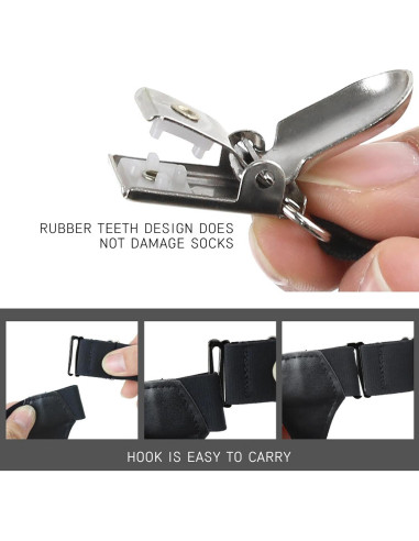 Cinturón de Medias Ajustable SupSuspen con Clips de Metal