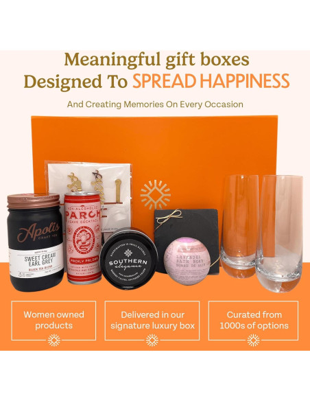 Caja de Regalo Joyful Co. Loved para Novia y Novio - Incluye Copas, Galletas y Vela Caja de Regalo Joyful Co. Loved para Novia y Novio - Incluye Copas, Galletas y Vela