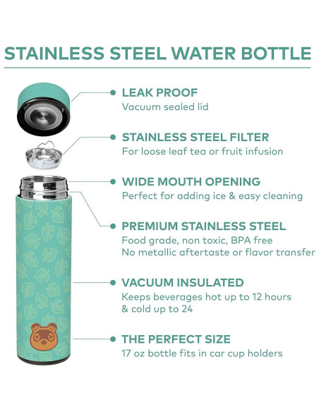 Botella de Agua Acero Inoxidable Controller Gear 500 ML Teal Botella de Agua Acero Inoxidable Controller Gear 500 ML Teal