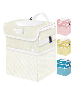 Cubo de Basura para Auto BAOGCOYO 9.46L Impermeable Beige