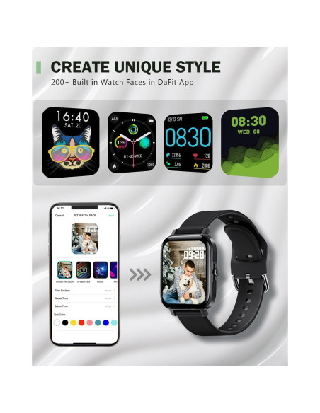 Reloj Inteligente ANCwear Negro 1.83" Monitoreo Salud y Fitness Reloj Inteligente ANCwear Negro 1.83" Monitoreo Salud y Fitness
