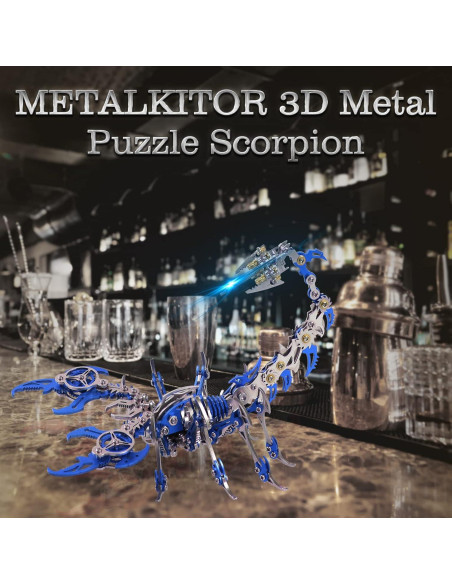 Rompecabezas 3D Escorpión Metálico DIY Metalkitor - 454 Piezas Rompecabezas 3D Escorpión Metálico DIY Metalkitor - 454 Piezas