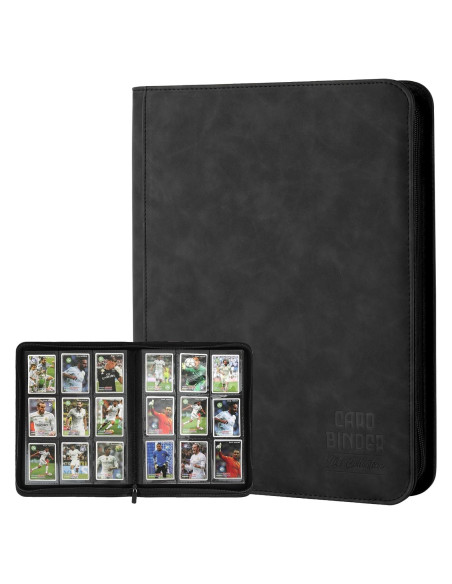 Carpeta de Cartas Arkeiliy 540 Bolsillos PU Negro Carpeta de Cartas Arkeiliy 540 Bolsillos PU Negro
