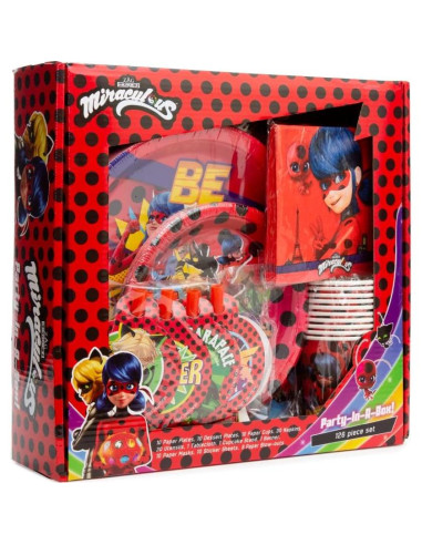 Juego de Platos de Papel Miraculous Ladybug - 20 Platos - Fiesta Cumpleaños