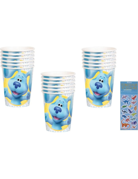 Paquete Fiesta Blue's Clues Único 24 Vasos Papel 266ml Paquete Fiesta Blue's Clues Único 24 Vasos Papel 266ml
