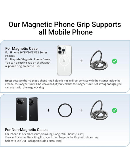 Soporte Magnético para Teléfono OPSO MagSafe 360 Ajustable Soporte Magnético para Teléfono OPSO MagSafe 360 Ajustable
