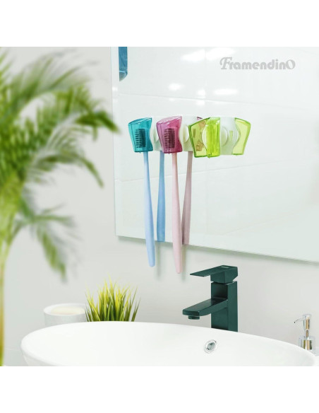 Soporte de Cepillo de Dientes con Ventosa Framendino 3 Paquetes Soporte de Cepillo de Dientes con Ventosa Framendino 3 Paquetes