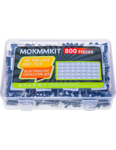 Kit de Capacitores Electrolíticos MOKMMKIT 800 Piezas 0.1uF-1000uF 2