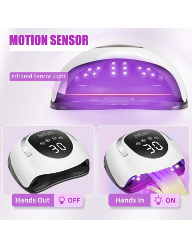 Secador de Uñas UV LED LadyMisty X9 220W 57 Perlas 4 Temporizadores