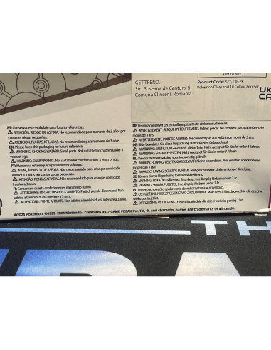 Conjunto de Diario Pokémon F&F con Cerradura y Bolígrafos