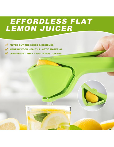 Exprimidor Manual de Limón HUMUTA Verde, Prensa de Jugo Efectiva