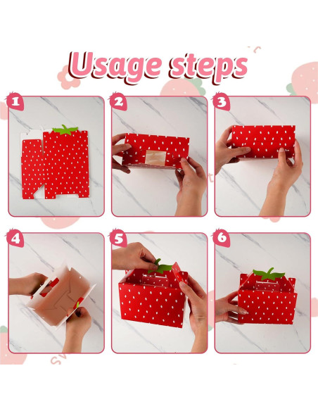 Cajas de Regalo de Fresa GRADESIN 24 Pcs 16x8.1x9.9 cm Cajas de Regalo de Fresa GRADESIN 24 Pcs 16x8.1x9.9 cm
