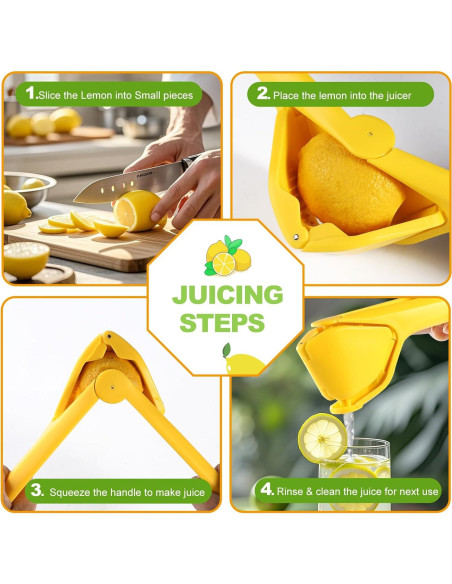 Exprimidor Manual de Limón HUMUTA Verde, Prensa de Jugo Efectiva Exprimidor Manual de Limón HUMUTA Verde, Prensa de Jugo Efectiva